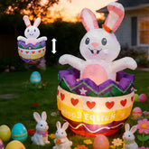 Cortile 6ft Easter bunny inflatable ready for festive lawn display.