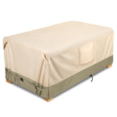 COSFLY heavy-duty patio cover protects table and chairs from rain and sun.