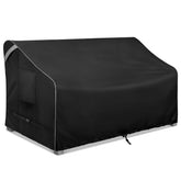 cosfly outdoor loveseat cover shields a 2-seater from rain and debris.