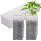 Cosweet 13.5in deep grow bag height supports tall seedlings