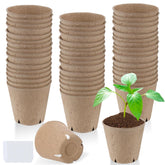 Cosweet 3.2-inch biodegradable peat pots ready for seed starting and transplant.