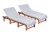 Cotton Craft pool lounge chair cover two-pack for sunlit poolside lounging.