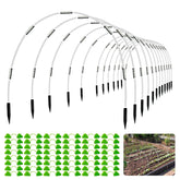 Coumavin 8ft garden hoops assembly shows tool-free setup for quick raised-bed projects.