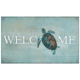 CounterArt Sea Turtle Welcome Mat front view showing durable outdoor-ready design