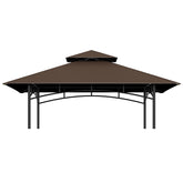 Covboard grill gazebo top 5x8 brown replaceable canopy blocks rain and UV for outdoor cooking