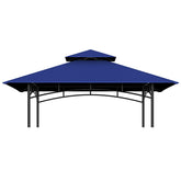 COVBOARD grill gazebo top blue cover protects against rain and sun.