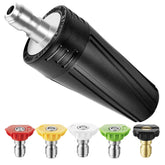 Coyardor turbo nozzle shows 360° rotation for even patio cleaning