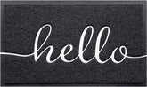 CozyBounty Hello doormat at the front door with a welcoming embossed design that lasts.