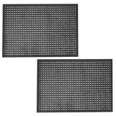 Crablux anti-fatigue outdoor rubber floor mat with drainage holes for safer wet areas