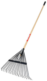 Craftsman lawn rake front view shows 22 tines for efficient debris removal.