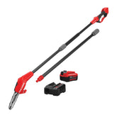 CRAFTSMAN V20 cordless pole saw extended reach up to 14 feet for tall branches.