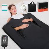 Cransidium infrared sauna blanket in folded portable design for easy storage and on-the-go wellness.