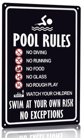 CrazySign pool sign: Welcome to Our OOL design with palm trees for outdoor décor.