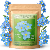 Created By Nature Forget Me Not seeds offer blue blooms for borders that attract pollinators.