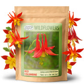 Created By Nature red columbine seeds bag for a pollinator-friendly garden.