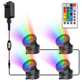 CREPOW RGB pond lights deliver vibrant underwater color for dramatic pond scenes.