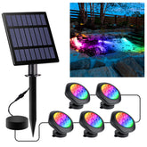 CREPOW solar pond lights with 18 LEDs deliver vibrant RGB illumination.