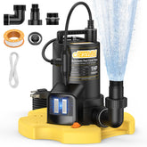 CRESTWAVE pool cover pump delivers up to 4500 GPH for fast water removal.