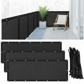 CroBlissful balcony privacy screen installed on railing for discreet outdoor space