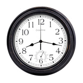 Crosstime bronze outdoor clock front view for reliable patio timekeeping