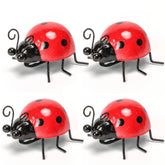 Cruis Cuka four-piece ladybug garden set enhances yard art with bright color