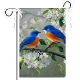 Cryfox spring birds flag 12x18 enhances outdoor garden welcome