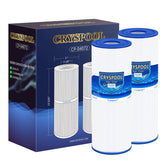 Cryspool 04072 drop-in spa filter pleats improve filtration efficiency.