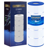Cryspool 08055 filter cartridge close-up highlighting durable pleats for efficient filtration.