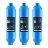 Crystala garden hose filter with activated carbon core improves pool water clarity.