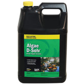 CrystalClear Algae D-Solv bottle pour for fast-acting pond algae control.