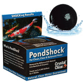 CrystalClear PondShock Ball releasing bacteria to boost water cleanliness