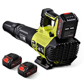Cub Tik cordless leaf blower delivering 580 CFM and 160 MPH in action for yard cleanup