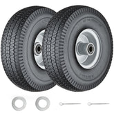Cubesprings 410-350-4 tire front view showing solid construction for carts