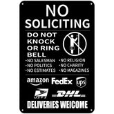 CUDIG no-soliciting sign front door 8x12 clearly communicates boundaries and reduces interruptions