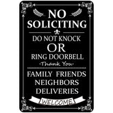 CUDIG no soliciting sign on front door with 8x12 aluminum construction