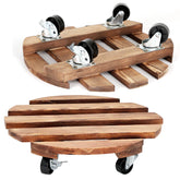 CuffUp 2-pack plant stand with wheels eases moving 12-inch pots indoors