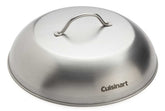 Cuisinart CMD-112 melting dome covers a grill, promoting even cooking and smoke infusion.