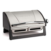 Cuisinart Grillster portable gas grill on tabletop with a spacious 146-square-inch grate for camping