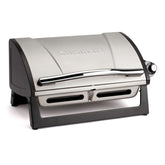 Cuisinart Grillster portable gas grill top view showing spacious cooking surface for camping