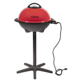 Cuisinart indoor-outdoor grill on its stand for outdoor cooking