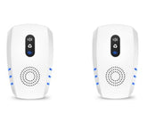 Cvtayn ultrasonic pest repellent plugged into outlet for chemical-free pest control.