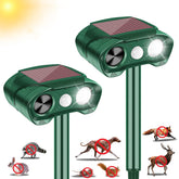 CXIENAOY solar ultrasonic animal repeller front view for humane garden protection
