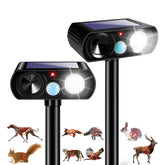 CXIENAOY solar ultrasonic animal repeller protects yard from wildlife