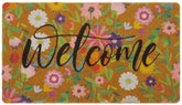 CXQRR Floral Welcome Mat with colorful flowers and effective dirt scraping at entryways.