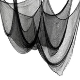 Cyantor 5pcs Halloween creepy cloth in black drape for haunted atmospheres indoors or outdoors.