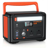 CYBPULTE portable power station 600W compact design powers laptops while camping.