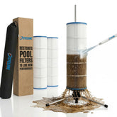 Cyclone Filter Cleaner full product view with stand for efficient maintenance