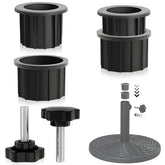 CYG&CL patio umbrella base hole ring close-up, highlighting durable HDPE for reliable grip.