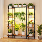 CYXPHION C1 plant stand with grow lights, front view showing six-tier display for indoor greenery