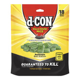 D-Con Corner Fit Station front view showing tamper-resistant bait access for indoor use
